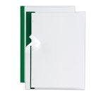 Cartellina per rilegatura Poli 200 - A4 - PP - trasparente buccia - dorso verde - Sei Rota - conf. 10 pezzi