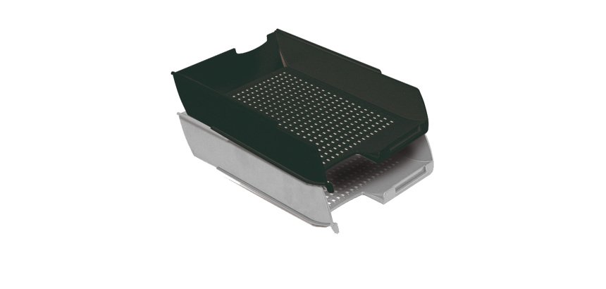 Vaschetta portacorrispondenza PS7Star - 25,5 x 35,5 x 6,5 cm - grigio - Methodo