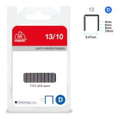 Punti zincati - 13/10 - 10 mm - metallo - Romeo Maestri - conf. 1120 pezzi