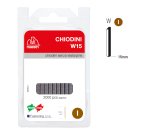 Chiodini W15 per fissatrici - senza testa - 15 mm - acciaio - Romeo Maestri - conf. 2000 pezzi