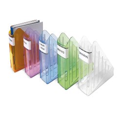 Portariviste Classic - 29,5 x 27 cm - dorso 7,5 cm - azzurro trasparente - Arda