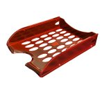 Vaschetta portacorrispondenza forata E040 - 26 x 34,5 x 6,5 cm - rosso trasparente - Fellowes