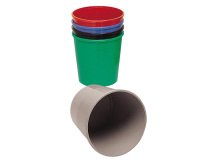 Cestino gettacarte - altezza 32,5 cm - diametro 29,5 cm - 15 L - grigio - Methodo