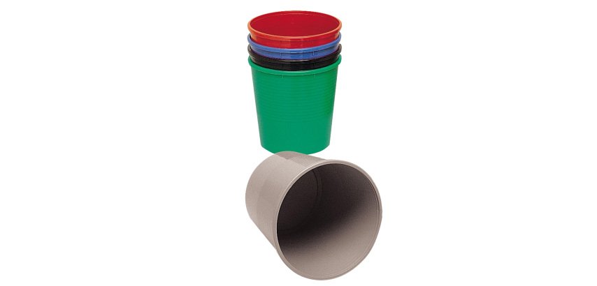 Cestino gettacarte - altezza 32,5 cm - diametro 29,5 cm - 15 L - rosso - Methodo