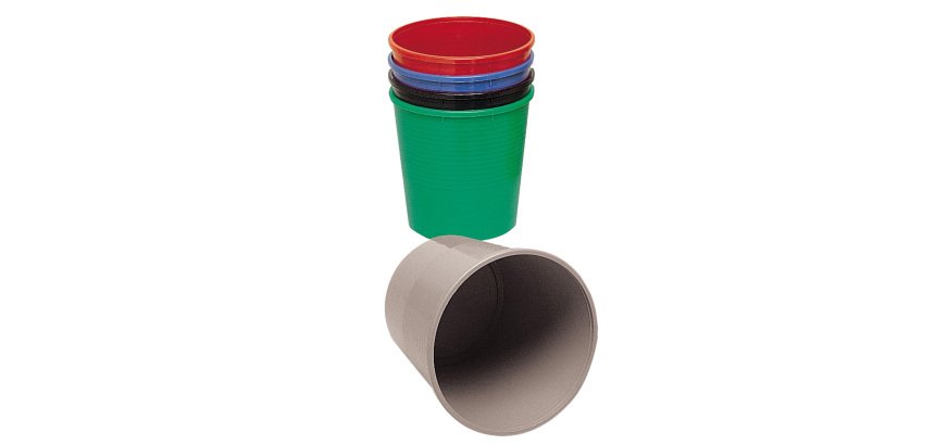 Cestino gettacarte - altezza 32,5 cm - diametro 29,5 cm - 15 L - rosso - Methodo