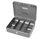 Cassetta portavalori Secur - 30 x 24 x 9 cm - grigio chiaro - Metalplus