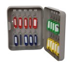 Cassetta portachiavi da muro - 20 x 16 x 7 cm - 20 posti - grigio antracite - Metalplus