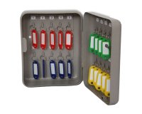 Cassetta portachiavi da muro - 20 x 16 x 7 cm - 20 posti - grigio antracite - Metalplus