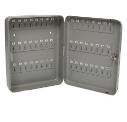 Cassetta portachiavi da muro - 30x24x7 cm - 48 posti - grigio antracite - Metalplus