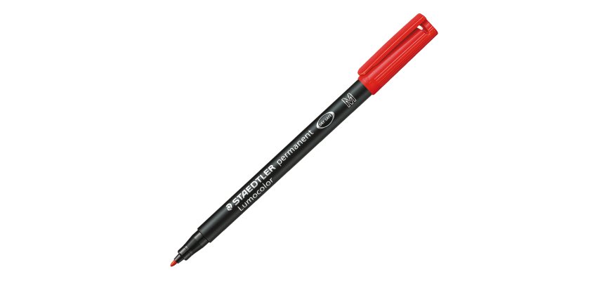 Pennarello Lumocolor Permanent 317 - punta 1,0mm - rosso - Staedtler