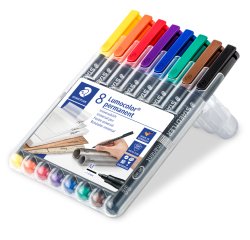 Pennarello Astucci Lumocolor Permanent 317 - punta 1,0mm - 8 colori  - Staedtler