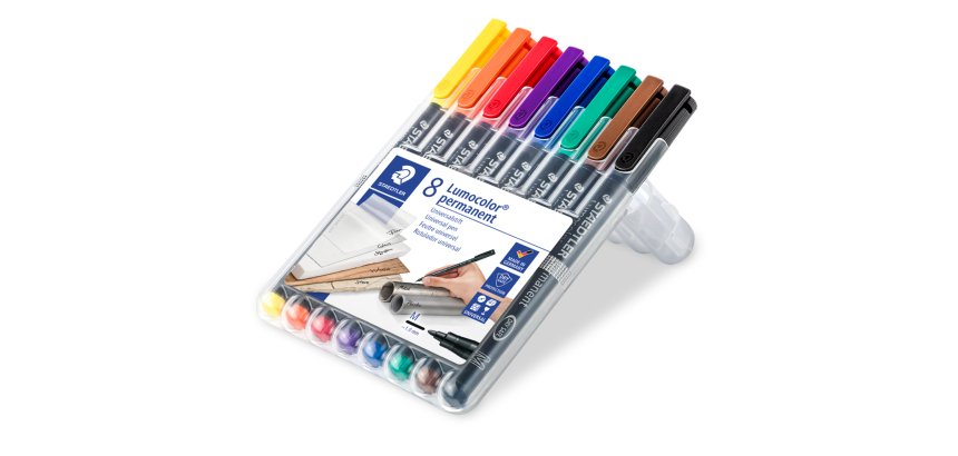 Pennarello Astucci Lumocolor Permanent 317 - punta 1,0mm - 8 colori  - Staedtler