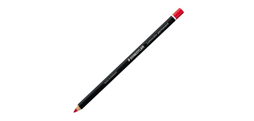 Matita Lumocolor Glasochrom - permanente  - rosso - Staedtler
