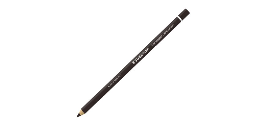 Matita Lumocolor Glasochrom - permanente  - nero - Staedtler