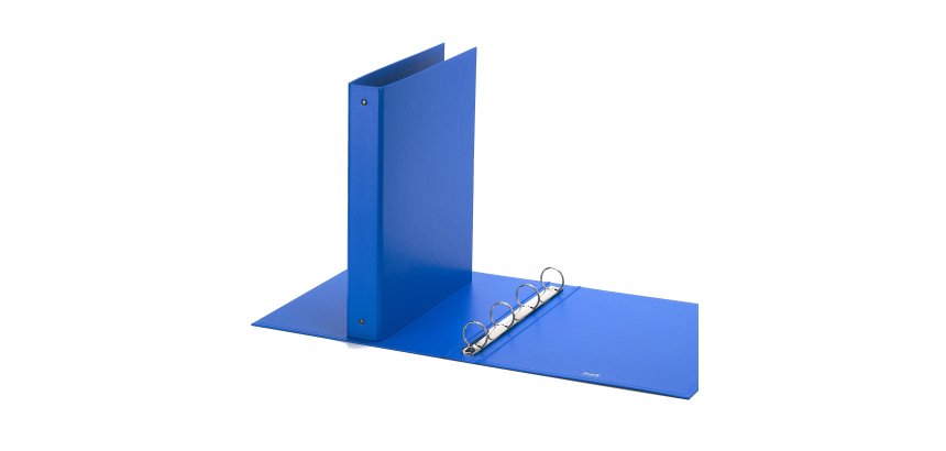 Raccoglitore Europa - 22 x 30 cm - 4 anelli tondi 30 mm - dorso 4 cm - azzurro - Favorit