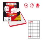 Etichette adesive A/402 - in carta - permanenti - 37,5 x 23,5 mm - 60 et/fg - 100 fogli - bianco - angoli tondi - Markin