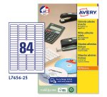 AVERY Mini etichette in carta bianca 46x11,1mm, 84 etichette per foglio, adesivo permanente, laser, 25 fogli