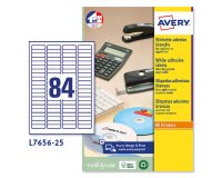 AVERY Mini etichette in carta bianca 46x11,1mm, 84 etichette per foglio, adesivo permanente, laser, 25 fogli