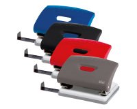 Perforatore 1270 - max 16 fogli - 2 fori - passo 8 cm - colori assortiti - Lebez