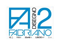Blocco F2 - 33x48mm - 12 fogli - 110gr - liscio - collato - Fabriano