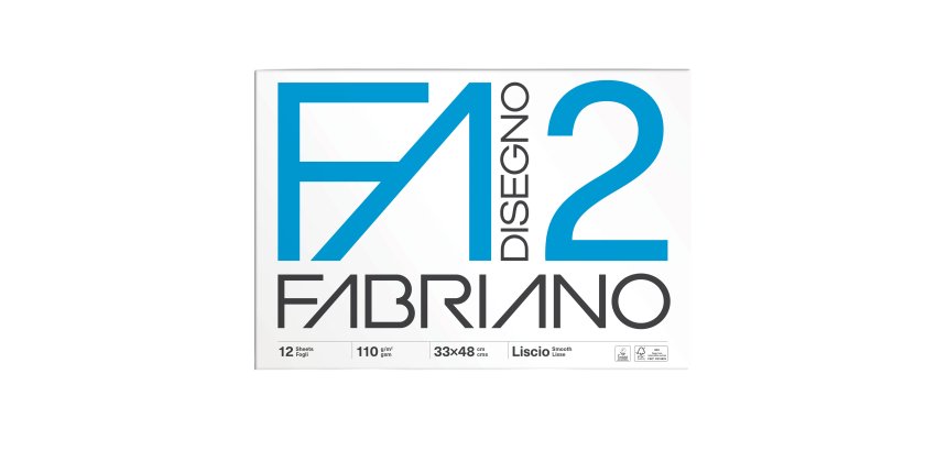 Fabriano 8001348161653 drafting paper Smooth 12 sheets