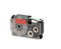 Nastro - 12 mm x 8 mt - nero/rosso - Casio