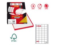 Markin C548 self-adhesive label Rectangle Permanent White 4000 pc(s)