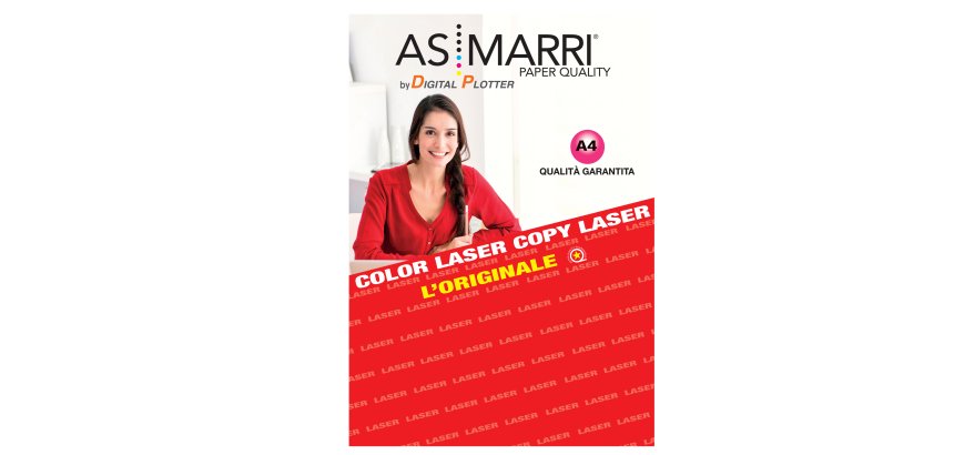 Carta Photo LL 8973 - laser - A4 - 200 gr - 100 fogli - effetto lucido fronte/retro - bianco - As Marri