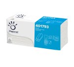 Asciugamani piegati a Z - 2 veli - 22 gr - goffratura a onda+ - 23,4 x2 3 cm - bianco - Papernet - conf. 143 pezzi