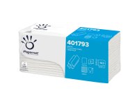 Asciugamani piegati a Z - 2 veli - 22 gr - goffratura a onda+ - 23,4 x2 3 cm - bianco - Papernet - conf. 143 pezzi