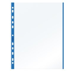 Buste forate con banda colorata - Linear - buccia - 21 x 29,7 cm - blu - Favorit - conf. 10 pezzi