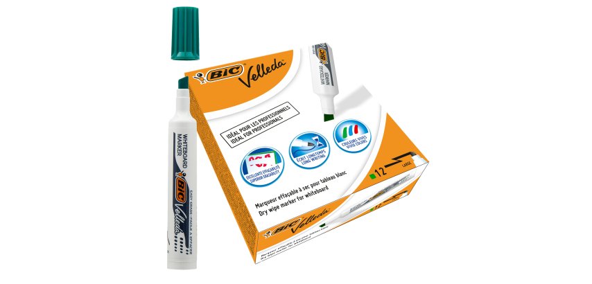 BIC Velleda 1791 marker 12 pc(s) Chisel tip Green
