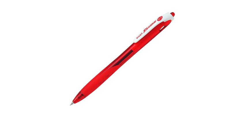 Penna a sfera a scatto Rexgrip - punta 0,7mm - rosso - Pilot