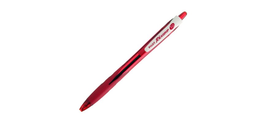 Penna a sfera a scatto Rexgrip Begreen - punta 1,0mm - rosso - Pilot