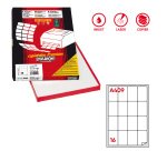 Etichette adesive A/409 - in carta - permanenti - 47,7 x 70 mm - 16 et/fg - 100 fogli - bianco - angoli tondi - Markin