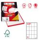 Etichette adesive A/409 - in carta - angoli arrotondati - permanenti - 47,7 x 70 mm - 16 et/fg - 100 fogli - bianco - Markin