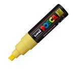 Marcatore a base d'acqua Uni Posca PC8K - punta large a scalpello 8,0mm - giallo  - Uni Mitsubishi