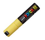 Marcatore a base d'acqua Uni Posca PC8K - punta large a scalpello 8,0mm - giallo  - Uni Mitsubishi