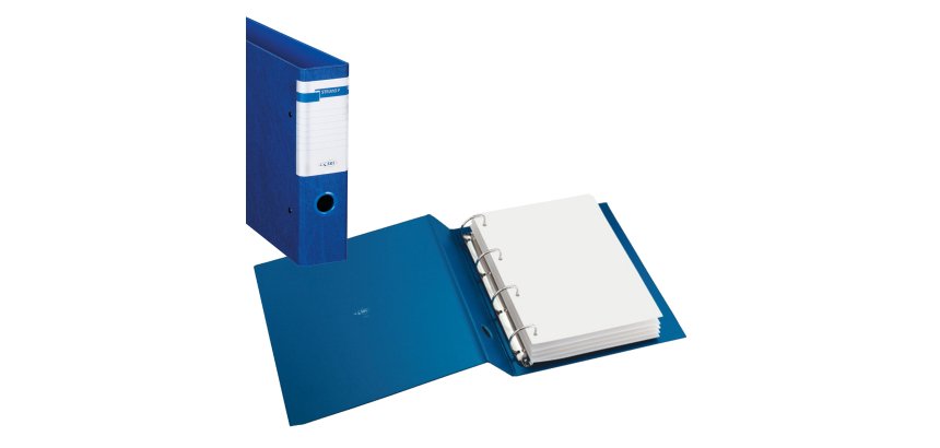 Raccoglitore Stelvio F - 22 x 30 cm - 4 anelli a D 50 mm - dorso 7 cm - blu - Sei Rota