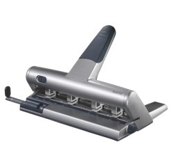 Perforatore Akto a punzoni indipendenti - max 30 fogli - 4/6 fori - passo 6/8 cm - argento - Leitz