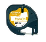 Nastro Letratag - 12 mm x 2 mt - bianco - termoadesivo - Dymo