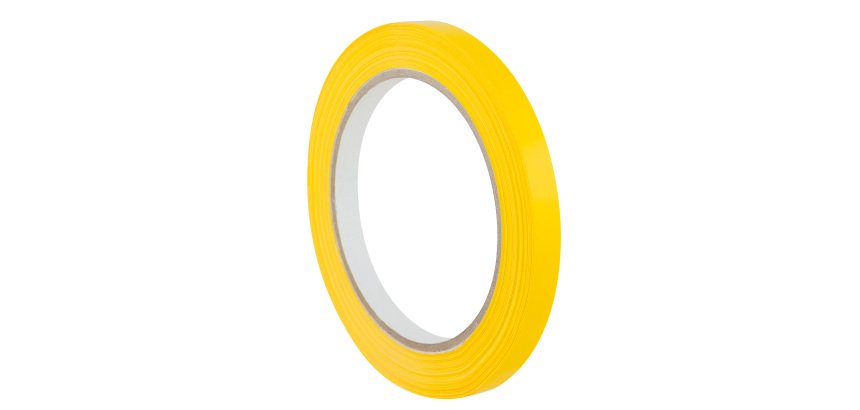 Nastro adesivo 350 - 0,9 cm x 66 m - PVC - giallo - Eurocel