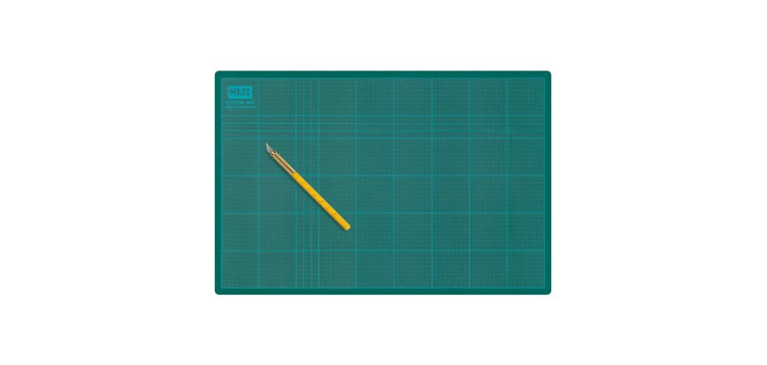 Piano antitaglio - doppia superficie - 90 x 60 cm - Lebez