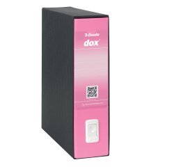 Registratore Dox 1 - dorso 8 cm - commerciale 23 x 29,7 cm - rosa - Esselte Dox