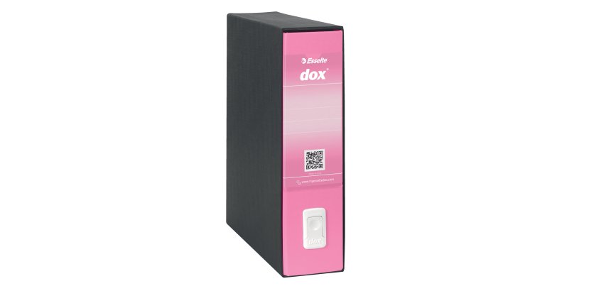 Registratore Dox 1 - dorso 8 cm - commerciale 23 x 29,7 cm - rosa - Esselte Dox