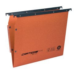 Cartella sospesa Cartesio Plus - armadio - interasse 33 cm - fondo V - 33 x 28 cm -  arancio - Bertesi