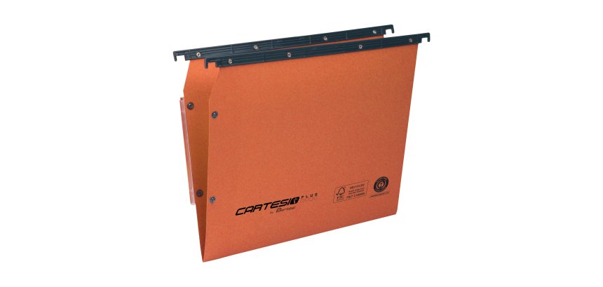 Cartella sospesa Cartesio Plus - armadio - interasse 33 cm - fondo V - 33 x 28 cm -  arancio - Bertesi