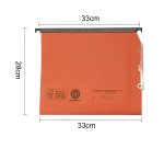 Cartella sospesa Cartesio Plus - armadio - interasse 33 cm - fondo V - 33 x 28 cm -  arancio - Bertesi