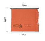Cartella sospesa Cartesio Plus - armadio - interasse 33 cm - fondo U - 33 x 28 cm - arancio - Bertesi