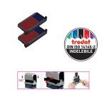 Tamponi 6/4912-2 - blu/rosso - Trodat - Blister 2 pezzi
